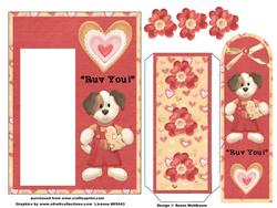 Puppy Love Bookmark Pocket Card