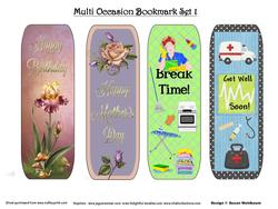 Multi Occasion Bookmark Set 1