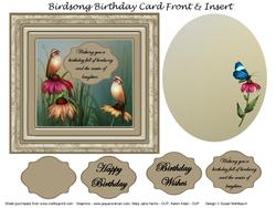Birthday Birdsong Card Front & Insert