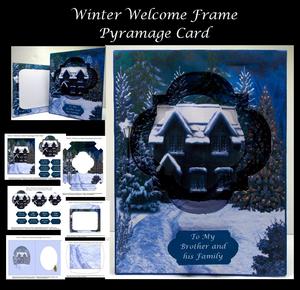 Winter Welcome Frame Pyramage Card Kit