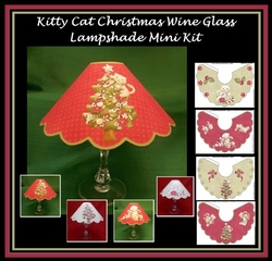 Kitty Kat Christmas Wineglass Lampshade Mini Kit