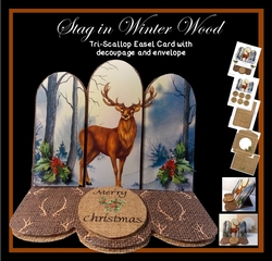 Stag in Winter Wood