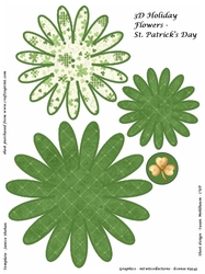 3D Holiday Flowers - St Patricks Day
