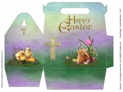 Easter Bunny and Cross Gable Gift Box
