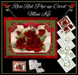 Rose Red Pop up Card Mini Kit