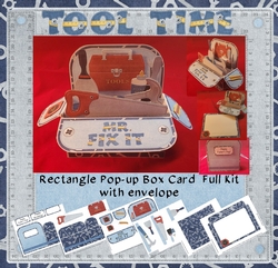 Tool Time Rectangle Pop-up Box Card Full Kit with envelope