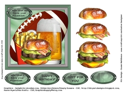 Favorite Things 6 x 6 American Football Card Topper
