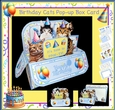 Birthday Cats Rectangle Pop up Box Mini KIt
