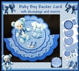 Baby Boy Scallop Rocker Card