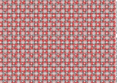 Vellum - Red Tartan & Snowflakes