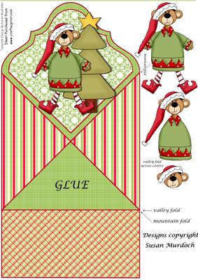Christmas Bear 'spring Pop Up' Card