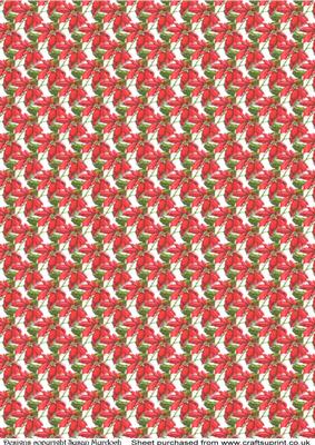 Poinsettia Vellum Sheet