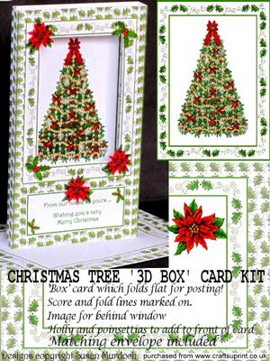 'box Card' Kit (which Folds Flat) - Christmas Tree