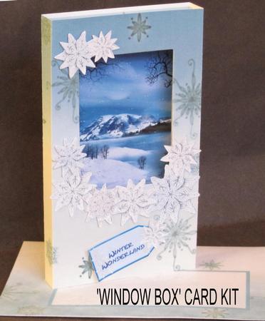 Winter Box Card Kit (folds Flat) - with Matching Envelope