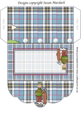 Gift Envelope/money Wallet - Male - Golfer