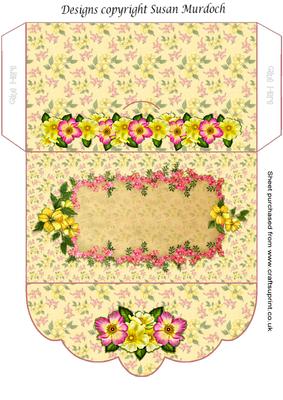 Gift Envelope/money Wallet - Ladies - Floral - Roses