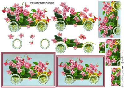 Vintage Floral Car Toppers