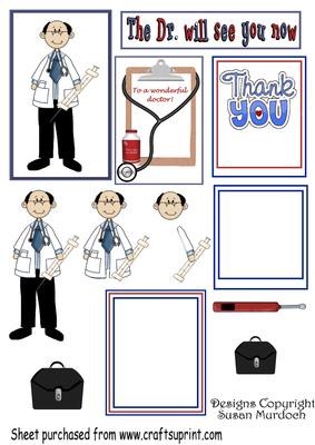 'doctor' (mature Male!) Card Toppers with Decoupage