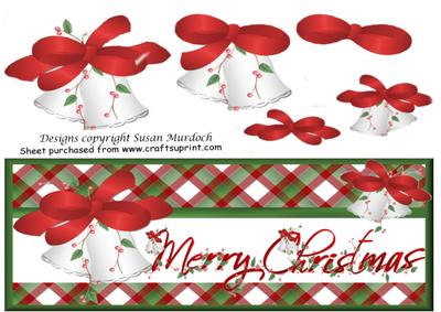 Slim Large Dl Christmas Bells Card