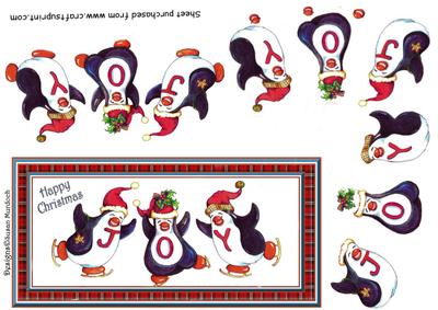 Christmas Dl Step by Step Card - Penguins