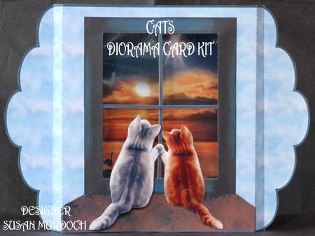 Cats Diorama Card Kit for Valentine's Day or Anniversaries