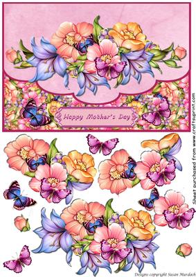 Floral Envelope Flap Card - Mother's Day