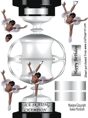 Trophy Card - Ice Skater