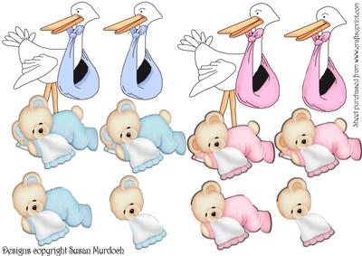 Step by Step Storks - Use with My Large Wobble Cards