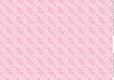 Baby Girl Background - Pink Footprints