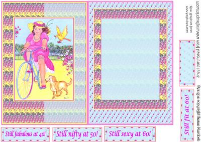 Fabulous 40th, 50th, 60th Birthday Fold Back Card