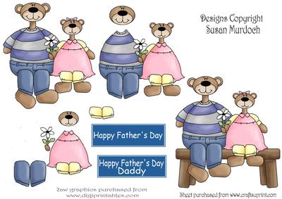 Dad & Daughter Bears - Father's Day Step by Step