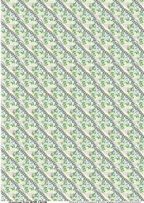 A4 Vellum - Green Leaves (oriental)