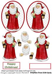 Santa Toppers for Panel Trifold Cards - Sheet 2