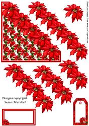 Poinsettia Cut Away Card & Decoupage