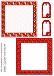 Poinsettias - 2 Square Insert Panels