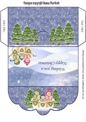 Gift Envelope/money Wallet - Snowmen