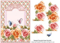 Roses Card & Decoupage - No Greeting