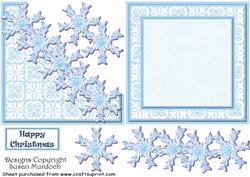Snowflake 'cut Away Front' Christmas Card