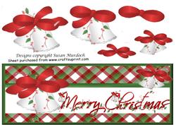 Slim Large Dl Christmas Bells Card