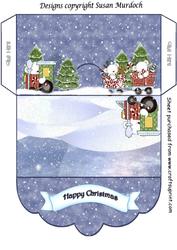 Gift Envelope/money Wallet - Polar Bear Train