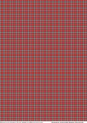 A4 Red Tartan Background Sheet