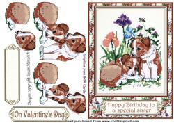 Cute Puppies - Birthday or Valentine's/anniversary Card