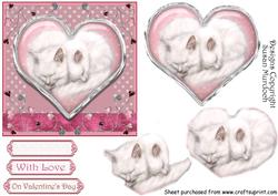 Couple of Cats in Heart for Valentine's Day/anniversary
