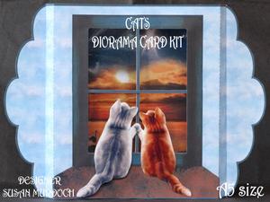 Cats Diorama Card Kit - Small Version