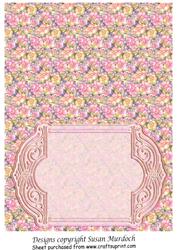 Insert Sheet to Match Floral Envelope Flap Card