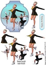 Ice Skaters - Step by Step Topper