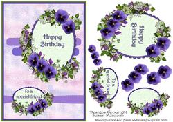 Pansy Birthday Card