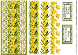 Daffodil Border Dl Card