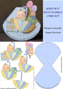 Baby Boy Wobble Card - Mini Kit