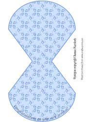 Large Baby Wobble Card - Blue Footprints